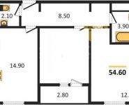 2-комнатная квартира площадью 54 кв.м, Производственная ул., 6 | цена 5 860 000 руб. | www.metrprice.ru