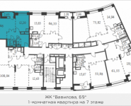 1-комнатная квартира площадью 56.66 кв.м, Вавилова, 69 | цена 12 952 476 руб. | www.metrprice.ru