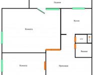 2-комнатная квартира площадью 52.4 кв.м, Пролетарская улица, 1к2 | цена 5 300 000 руб. | www.metrprice.ru