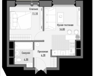 1-комнатная квартира площадью 36.33 кв.м, Сущёвский Вал, 49А | цена 10 150 000 руб. | www.metrprice.ru