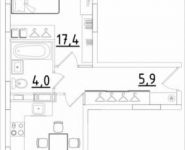 1-комнатная квартира площадью 38.2 кв.м, Строителей ул. | цена 2 120 100 руб. | www.metrprice.ru