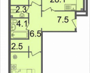 3-комнатная квартира площадью 87.2 кв.м, Серебрякова, 11-13, корп.3 | цена 12 591 680 руб. | www.metrprice.ru