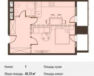 1-комнатная квартира площадью 45 кв.м, Новодмитровская ул., 5А | цена 6 769 500 руб. | www.metrprice.ru