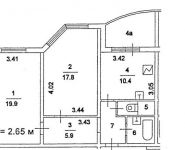 3-комнатная квартира площадью 81 кв.м, Волжский бул., 32 | цена 9 500 000 руб. | www.metrprice.ru