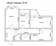 3-комнатная квартира площадью 79 кв.м, Юбилейный пр-т, 14 | цена 6 950 000 руб. | www.metrprice.ru