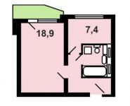 1-комнатная квартира площадью 38.8 кв.м, Покровская улица, 16 | цена 4 186 520 руб. | www.metrprice.ru