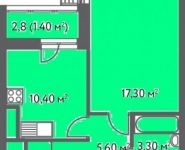 1-комнатная квартира площадью 39.5 кв.м, улица Софьи Ковалевской, 18 | цена 7 442 274 руб. | www.metrprice.ru