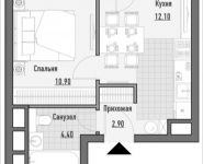 1-комнатная квартира площадью 31.61 кв.м в Микрорайон "Красная Горка 2" (Подольск), 1-я Ямская, 2 | цена 7 510 000 руб. | www.metrprice.ru