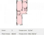 2-комнатная квартира площадью 66.9 кв.м, улица Труда, 2 | цена 3 485 000 руб. | www.metrprice.ru