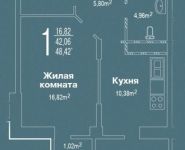 1-комнатная квартира площадью 48.4 кв.м, Новая ул. | цена 5 620 000 руб. | www.metrprice.ru