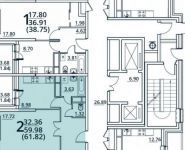 2-комнатная квартира площадью 61 кв.м, Радиальная 6-я ул., 7С31 | цена 5 440 160 руб. | www.metrprice.ru