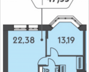 2-комнатная квартира площадью 47.33 кв.м, ул. Донецкая, 30, корп.2 | цена 6 002 344 руб. | www.metrprice.ru