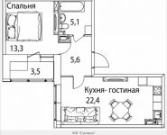 2-комнатная квартира площадью 48 кв.м, Юго-Восточный административный округ, район Лефортово, жилой квартал Символ, к4 | цена 9 620 000 руб. | www.metrprice.ru