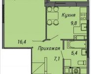 1-комнатная квартира площадью 42.2 кв.м, Ленинский проспект, 4, корп.4 | цена 4 220 000 руб. | www.metrprice.ru