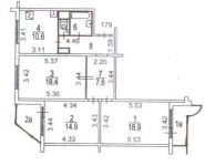 3-комнатная квартира площадью 80 кв.м, Ангарская ул., 57К1 | цена 12 500 000 руб. | www.metrprice.ru