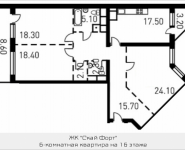 6-комнатная квартира площадью 181.1 кв.м, 1-й Нагатинский пр-д, корп.206 | цена 31 261 429 руб. | www.metrprice.ru