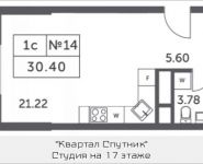 1-комнатная квартира площадью 30.4 кв.м, Мякининское шоссе, 4, корп.6 | цена 3 553 030 руб. | www.metrprice.ru