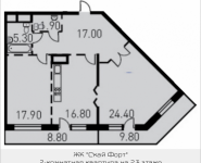 2-комнатная квартира площадью 71.6 кв.м, 1-й Нагатинский пр-д, корп.206 | цена 16 089 641 руб. | www.metrprice.ru