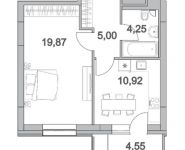 1-комнатная квартира площадью 41.41 кв.м, проезд Серебрякова, д. 2А | цена 9 962 363 руб. | www.metrprice.ru