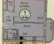 1-комнатная квартира площадью 43 кв.м в ЖК "Ново-Хлебниково", Новое шоссе, 10 | цена 3 800 000 руб. | www.metrprice.ru