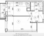 1-комнатная квартира площадью 35.3 кв.м, бульвар Космонавтов, корп.16 | цена 2 989 088 руб. | www.metrprice.ru