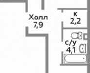 2-комнатная квартира площадью 60 кв.м,  | цена 3 833 700 руб. | www.metrprice.ru