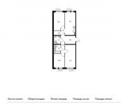 3-комнатная квартира площадью 80.1 кв.м,  | цена 6 856 560 руб. | www.metrprice.ru