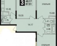 3-комнатная квартира площадью 87.5 кв.м, улица Дёмин Луг, 2 | цена 5 890 000 руб. | www.metrprice.ru