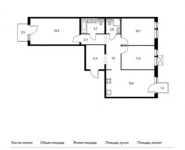 3-комнатная квартира площадью 87.3 кв.м, Боровское шоссе, 2с1 | цена 11 122 020 руб. | www.metrprice.ru