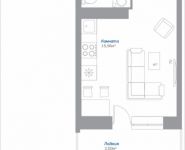 1-комнатная квартира площадью 23.79 кв.м, Новорязанское шоссе, 11, корп.11 | цена 1 796 145 руб. | www.metrprice.ru