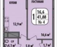 1-комнатная квартира площадью 41.9 кв.м, Чечерский пр., 126 | цена 5 304 800 руб. | www.metrprice.ru