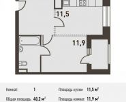 1-комнатная квартира площадью 40 кв.м, Головинское ш., 5 | цена 8 788 500 руб. | www.metrprice.ru