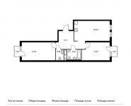 2-комнатная квартира площадью 70.06 кв.м, Измайловский проезд, вл11 | цена 11 265 648 руб. | www.metrprice.ru