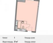 1-комнатная квартира площадью 31 кв.м, Береговой пр., ВЛ5 | цена 6 665 000 руб. | www.metrprice.ru