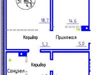 3-комнатная квартира площадью 91.9 кв.м, Тверецкий проезд, д.16, к.1 | цена 4 639 070 руб. | www.metrprice.ru