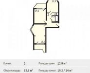 2-комнатная квартира площадью 62.6 кв.м, проспект Героев, 8 | цена 4 626 100 руб. | www.metrprice.ru