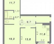 3-комнатная квартира площадью 76.3 кв.м, Симферопольская улица, 2Б | цена 7 000 000 руб. | www.metrprice.ru