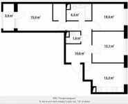 3-комнатная квартира площадью 68.92 кв.м, Тайнинская, 9 | цена 11 021 598 руб. | www.metrprice.ru