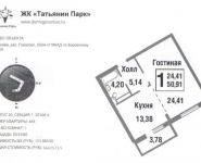 1-комнатная квартира площадью 50 кв.м, Боровское ш., 1К1 | цена 6 670 000 руб. | www.metrprice.ru