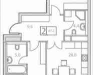 2-комнатная квартира площадью 87.2 кв.м, Гжатская ул., 9 | цена 14 296 614 руб. | www.metrprice.ru