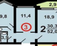 2-комнатная квартира площадью 52.2 кв.м, Путилковское ш., 31 | цена 4 440 000 руб. | www.metrprice.ru