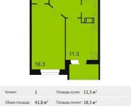 1-комнатная квартира площадью 41.8 кв.м, Лермонтова ул, 10к1 | цена 3 650 000 руб. | www.metrprice.ru