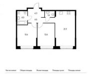 2-комнатная квартира площадью 62.5 кв.м, Варшавское ш., 141К2 | цена 9 187 500 руб. | www.metrprice.ru