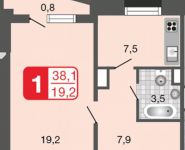 1-комнатная квартира площадью 38.1 кв.м, Липчанского ул., 1 | цена 4 761 000 руб. | www.metrprice.ru