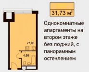 1-комнатная квартира площадью 31 кв.м, Ходынский бул., 2С1 | цена 6 280 160 руб. | www.metrprice.ru