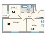 2-комнатная квартира площадью 53.2 кв.м, Рупасовский 2-й пер., 3 | цена 3 591 000 руб. | www.metrprice.ru