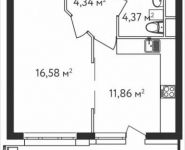 1-комнатная квартира площадью 39 кв.м, Вешняковская улица, 1к1 | цена 7 058 578 руб. | www.metrprice.ru