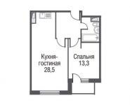 1-комнатная квартира площадью 55.2 кв.м, Серебрякова пр. | цена 8 736 084 руб. | www.metrprice.ru