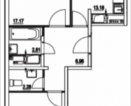 2-комнатная квартира площадью 60.23 кв.м, 2-я Муравская, корп.7 | цена 7 340 182 руб. | www.metrprice.ru