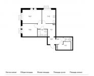 2-комнатная квартира площадью 65.6 кв.м в ЖК "Ильменский 17", Ильменский проезд, 17к1 | цена 11 329 120 руб. | www.metrprice.ru